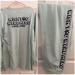 NWT Long Sleeve & Joggers 2 Piece Set VS PINK